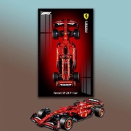 Non Toxic Building Block Wall Photo Frame Suitable for Lego 42207 Ferrari SF24 F1 Building Block Rac