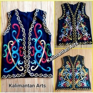 Kalimantan Dayak Motif Embroidery Vest For Men/Boys - Adults Premium Quality
