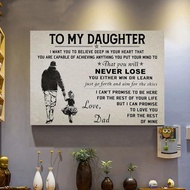 To My Son Daughter Motivational Quotes Poster Inspirational Words Canvas Painting Vintage Pictures f