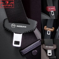 Nissan Car Seat Belt Insert Protector Cover Leather Safety Buckle Anti Scratch Wear Decoration For Almera Livina Terra Navara Teana Xtrail Sylphy Sentra Serena Grand Accessories