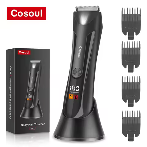 Cosoul Body Hair Trimmer for Men Ball Trimmer Pubic Hair Shaver Intimate Area Hair Removal Bikini Tr