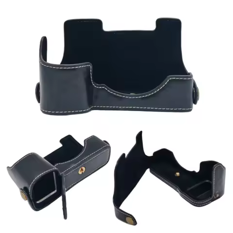 PU Leather Half Bag Case For Sony A7III A7R3 ILCE-A7RIII A7R Mark III A9 Camera Bottom Cover Protect