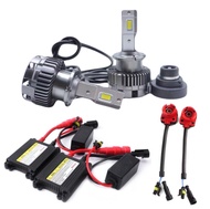 AUTO K ONE ชุดหลอดไฟหน้ารถยนต์ LED D4S  หลอดไฟ+บัลลาสต์+ซ็อกเก็ต เป็นชุด1คู่ ค่าสี 6000K ประกัน 3เดื