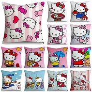 Cute Hello Kitty  single-sided Printing Polyester Cushion Cover Home Decoration Sofa Sarung bantal Car Pillowcase