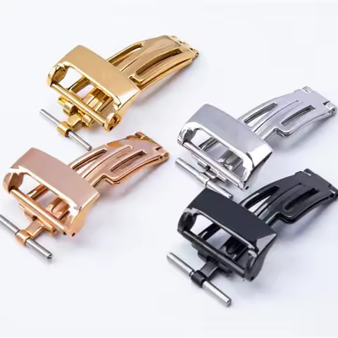 Watch Accessories 18mm Buckle for Audemars Piguet AP Royal Oak Series Butterfly Button Solid Steel C