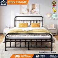 【upgraded】 Bed Frame High Load-bearing Sturdy Zero Noise Iron Bed Frame King Size/Queen/Single