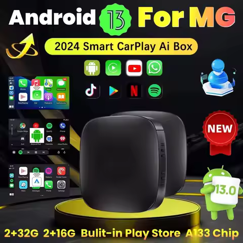 Android 13 Car Ai Box Wireless Carplay Adapter Android Auto For Netflix Youtube For MG ZS EV MULAN M