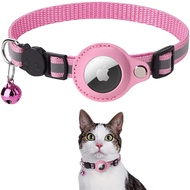 Airtag Cat Collar Reflective Airtag Cat Collar with Bell and Silicone Waterproof Airtag Holder Case 