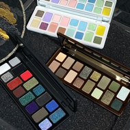 DIKALU 16 Color Eyeshadow Palette Colorful Play Makeup Blue Green Earth Gray Powder Palette