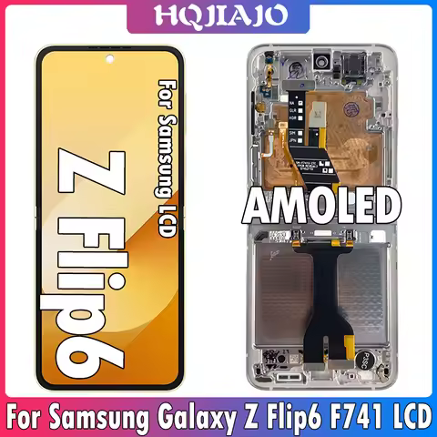 6.7" AMOLED For Samsung Galaxy Z Flip6 LCD F741 F741B F741U Display Screen Assembly For Samsung Z Fl