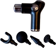 Relaxus Mini Kayo Percussion Massage Gun is A Compact, Portable Deep-Tissue Massager Designed for Muscle Recovery. Massager Has 4 Massage Heads &amp; 6 Intensity Levels. USB Rechargeable. Ultra Quiet