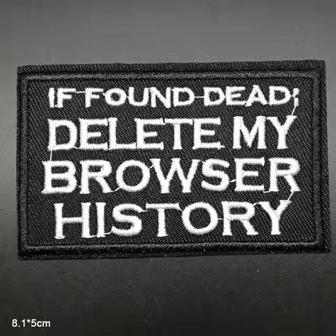 Delete My Browser History Bike Various Letters Iron On Embroidered Clothes Patches For Clothing Stic