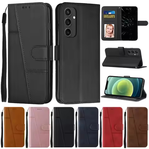 For Samsung Galaxy S24 FE Case Flip Wallet Book Cover for Coque Samsung S 24 FE S24FE SM-S721B S24Ul
