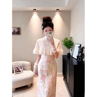 cheongsam dress retro style for women [Miss Shen Ying] 2026 musim bunga baru anak perempuan reka ben