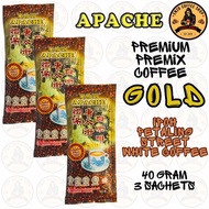 APACHE WHITE COFFEE - GOLD IPOH PETALING STREET WHITE COFFEE PREMIX COFFEE - TRIPLE & SINGLE SACHET 