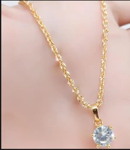 Kalung Nuri Ukir Motif Korea Gold Titanium Free Liontin Awet Tidak Luntur
