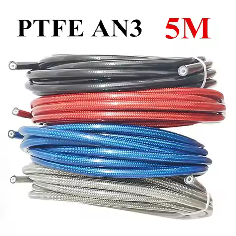 Motorcycle AN3 5m/lot braided Stainless Steel PTFE brake line hose FLUID HYDRAULIC hose PTFE brake l
