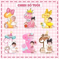 Chibi age numbers for children - FREE design