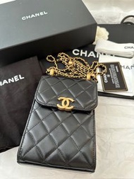 Chanel 雙金球 手機袋