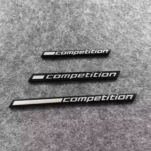 3D ABS Car Sticker Competition Logo Bar Underlined Badge Emblem Decals For BMW M3 M4 M5 X5M X6M Thun