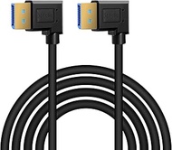 Displayport 1.4 Cable 8K@60Hz, Dafensoy Left Angled Displayport Male to Left Angled Displayport Male