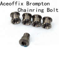 ACEOFFIX 5PCS Chainring Bolt Bicycle for Brompton Bike Crankset Screw Parts