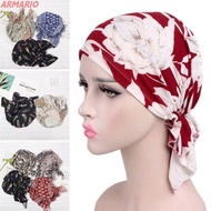 ARMARIO Turban Hat Ruffle Beanie Scarf Cancer Chemo Hat