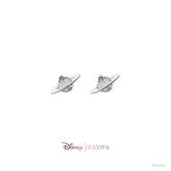 Ravipa | Silver Pizza Planet Studs (Arctic CZ Diamond)