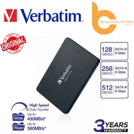 Verbatim Internal Drive Storage 2.5" SSD Sata III 128GB/256GB/512GB