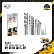 10PCS ADX HSS-CO-G DRILL BIT M2 (3.2MM-9.5MM)