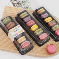 [Macaron Packaging Box] 6pcs Macaron Plastic Packaging Box Rectangular Baking Box French Dessert Mac