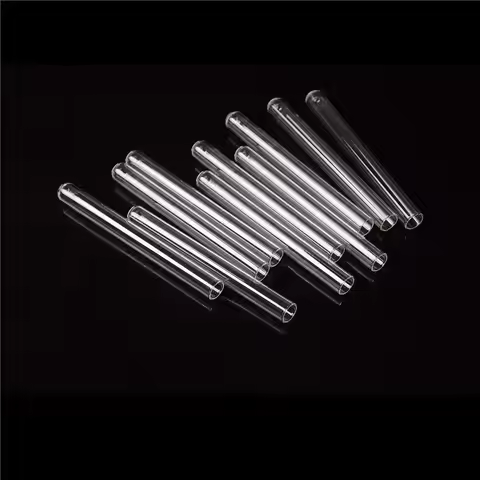 10Pcs/Set Blowing Tubes Non-one-time 100mm Long Thick Wall Laboratory Test Tube New Transparent Pyre