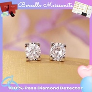 BORCELLE MOISSANITE earrings/diamond earrings/moissanite diamonds with certificate/gift for friends/18k gold plated pawnable legit/earings gold pawnable/pearl earrings/hikaw for women/jewelry accessories/silver original italy/Valentine's Day present