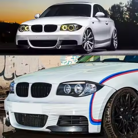 Front Bumper Side Splitter Cover For BMW E82 1 Series 118d 120i 125i 135i M-Tech 2007-2013 M Perform
