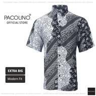 Pacolino - (Regular / Extra Big Cutting) Black Color Men Batik Short Sleeve-Lengan Pendek- 11623-BK0