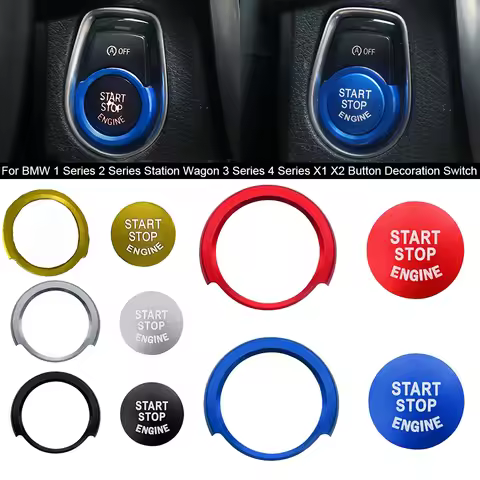 Car Engine Start button cover Ignition Trim Decorative Ring Stickers For BMW 1 2 3 4 Series X1 F48 F