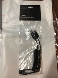 ［代售 全新 羅馬尼亞製造］Audi USB 轉 Apple lightening / USB-C type C 彈弓線 插頭可彎曲 （Iphone Android 充電  彈弓線）