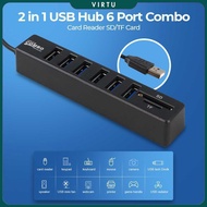 Card Reader 8in1 USB 2.0 USB Hub USB 2.0 MicroSD SD TF Card - CB220602