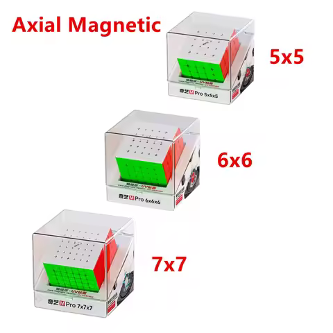 New Qiyi MPRO 5x5 6x6 7x7 Axis Magnetic UV Version Advanced Magnetic Magic Cube 5x5x5 6x6x6 7x7x7 Pu