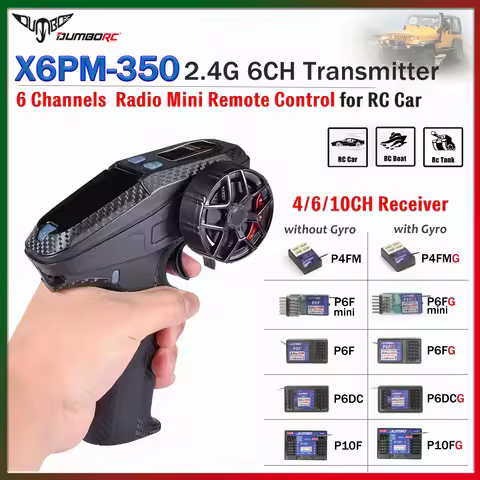 DUMBORC X6PM-350 2.4G 6CH Radio Transmitter Remote Controller with Gyro Receiver P6F P10FG P6FG P6DC