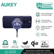 AUKEY Qi2 Magnetic Gaming Wireless Charger 15W Fast Charging with Active Cooling LC-G10