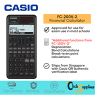 Casio FC-200V Financial Calculator 2nd Edition FC200V Finance Business Insurance Real Estate Use