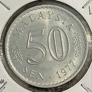 ( Syiling ) 50 Sen 1977 ( UNC ) Malaysia Parliament House