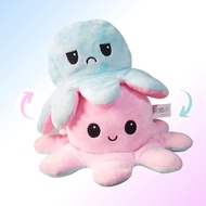 Reversible Octopus Plush Stuffed Animals - Flippy Octopus Plushie - Mood Octopus Reversible Plushie 