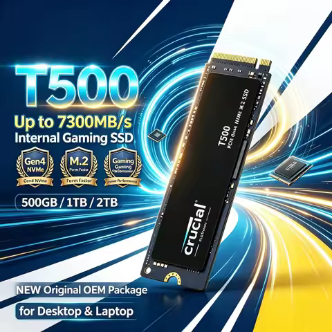 For Crucial T500 500GB Gen4 NVMe M.2 Internal Gaming SSD Up to 7300MB/s for Laptop Desktop OEM Packa