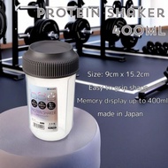 Inomata Protein Shaker 400ml /BLK. Water Bottle Fitness Cup Mixer Ball.