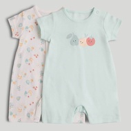 Mothercare Baby Unisex Breakfast Friends 2 Pack Romper