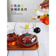 Dheer Polka Dot Glass Hand Brew Coffee Maker Sharing Pot Hanging Ear Coffee Cup High Temperature Res
