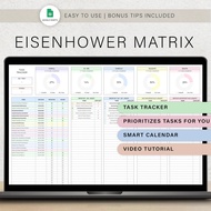 Eisenhower Matrix Task Priority Tracker To Do List Spreadsheet Task Tracker Template Productivity Pl