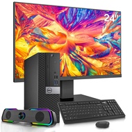 Dell OptiPlex 3040 Desktop Computers with 24" Monitor PC Bundle,16GB Ram New 1TB SSD,Intel AC8260 Bu